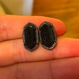 Black druzy Kendra Scott studs